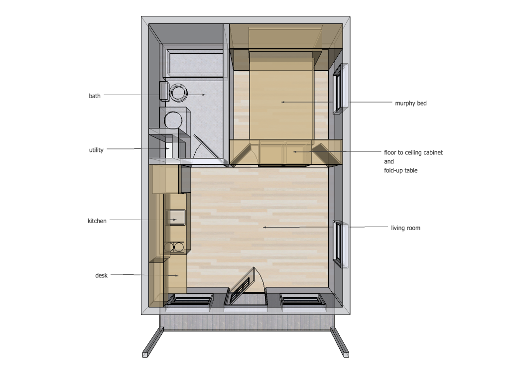 14 X 20 Interior Space Ideas Tiny House Design