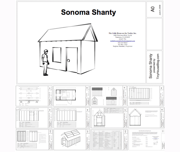 Sonoma Shanty Tiny House Plans