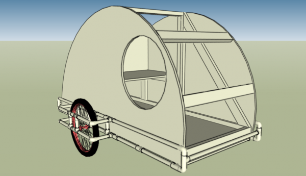 PVC Teardrop Bike Trailer