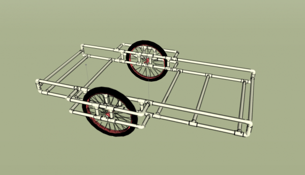 PVC bike trailer