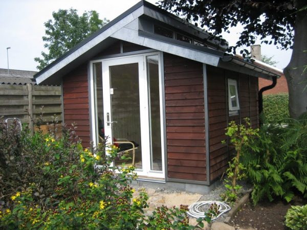 Tool Shed Transformed into tiny house front door