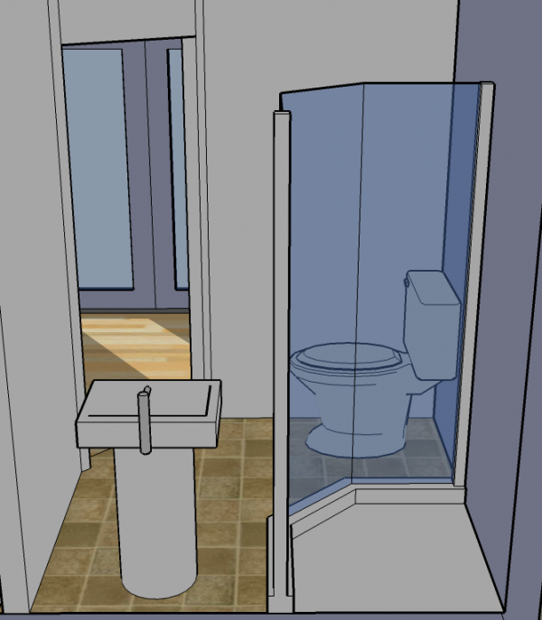 tiny simple house bathroom