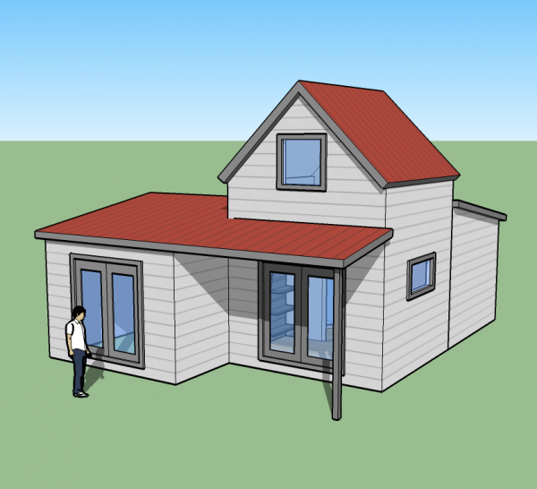 tiny simple house concept front