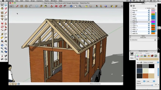 How to draw a Tiny House with Google SketchUp – Part 3