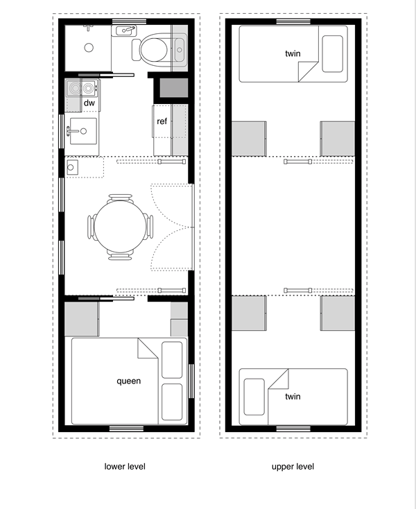  Tiny  House  Floor Plans  with Lower Level Beds TinyHouseDesign