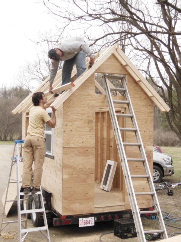 tiny house under construction