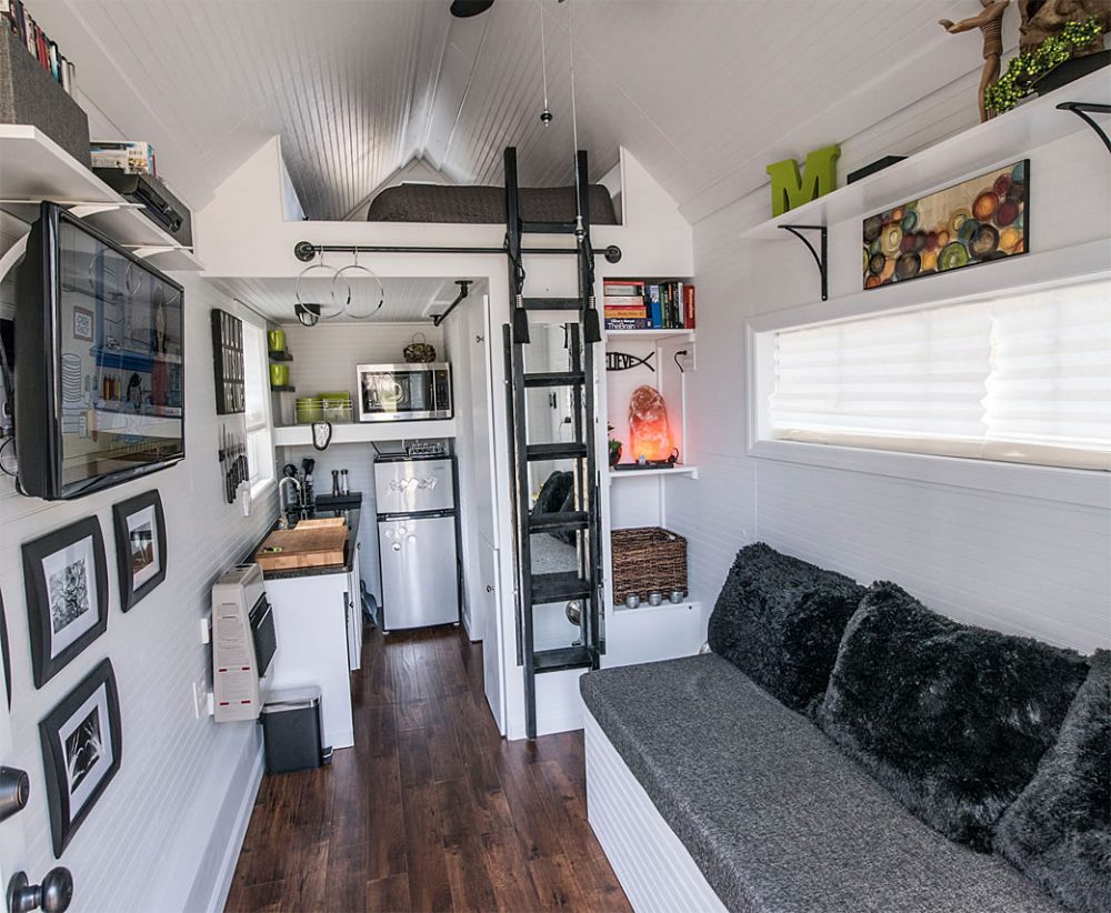modern tiny homes living room