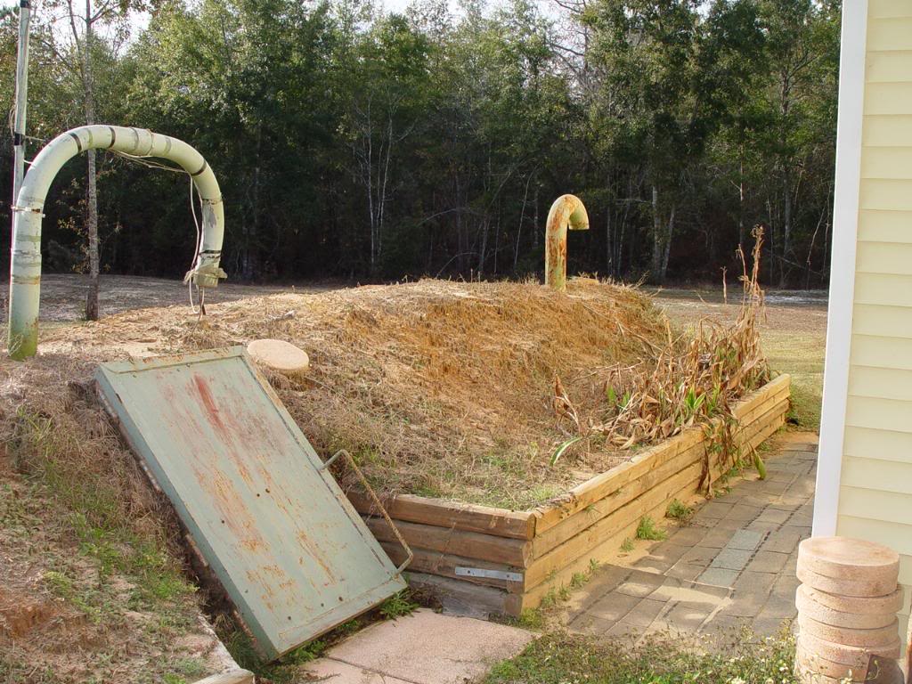 Storm Bunker made from fule tank - entry closed