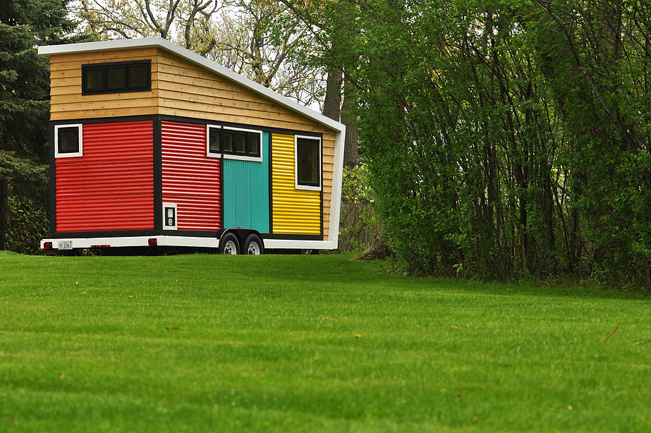 Toybox Tiny Home in a landscape