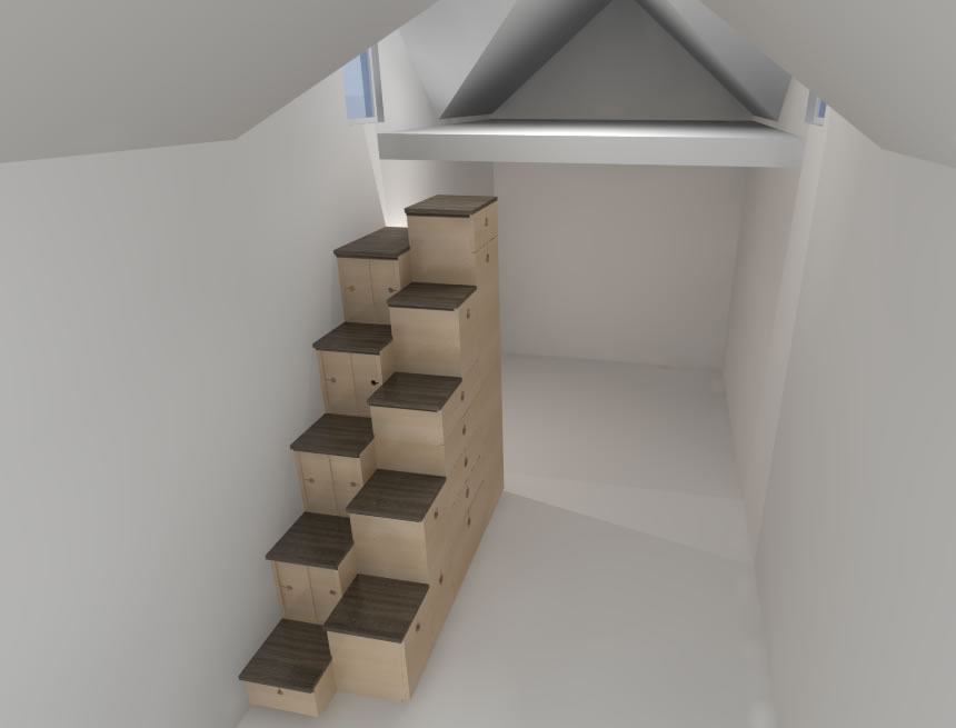 Alternating Step Tansu Tiny House Stairs - TinyHouseDesign