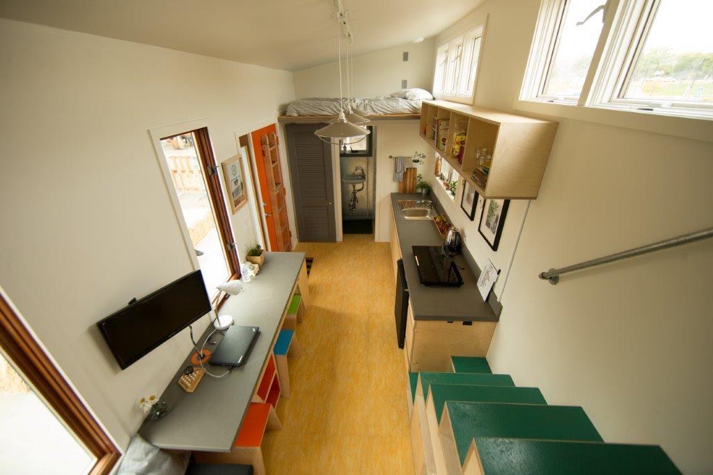 View from Loft - The Wedge - Net Zero Tiny House
