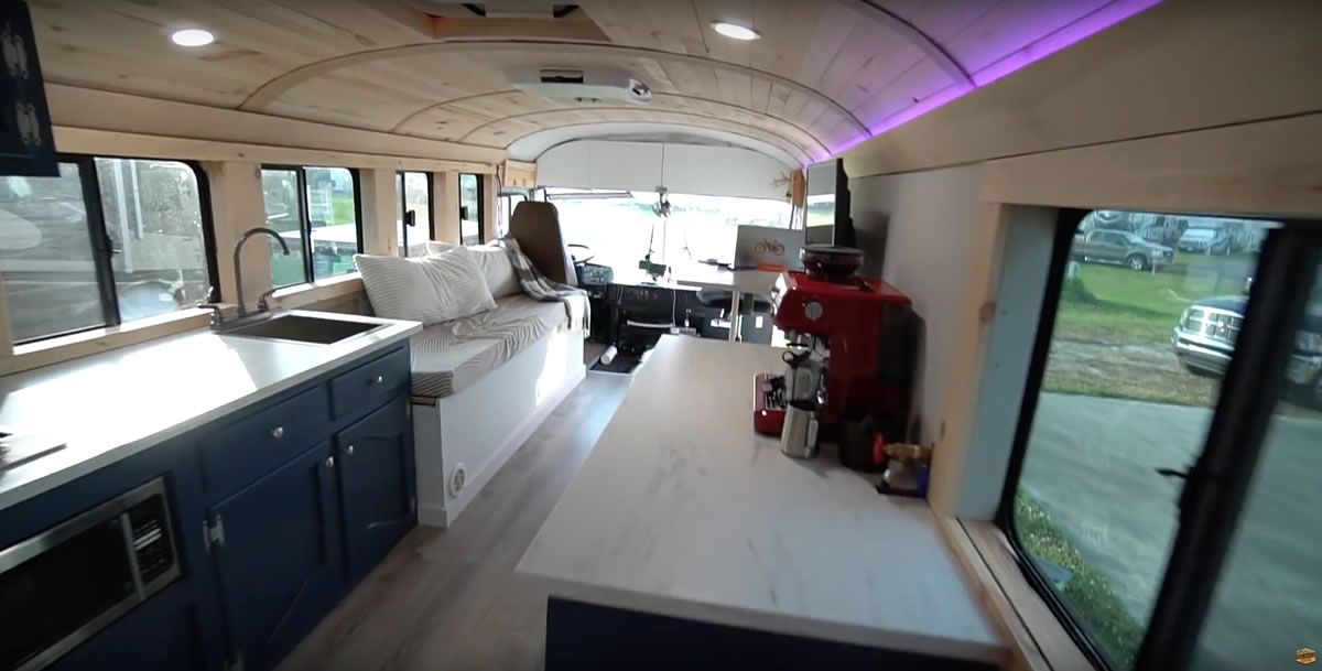 Scott & Kayley Jaye's Skoolie Bus Conversion Is Done and on the Road