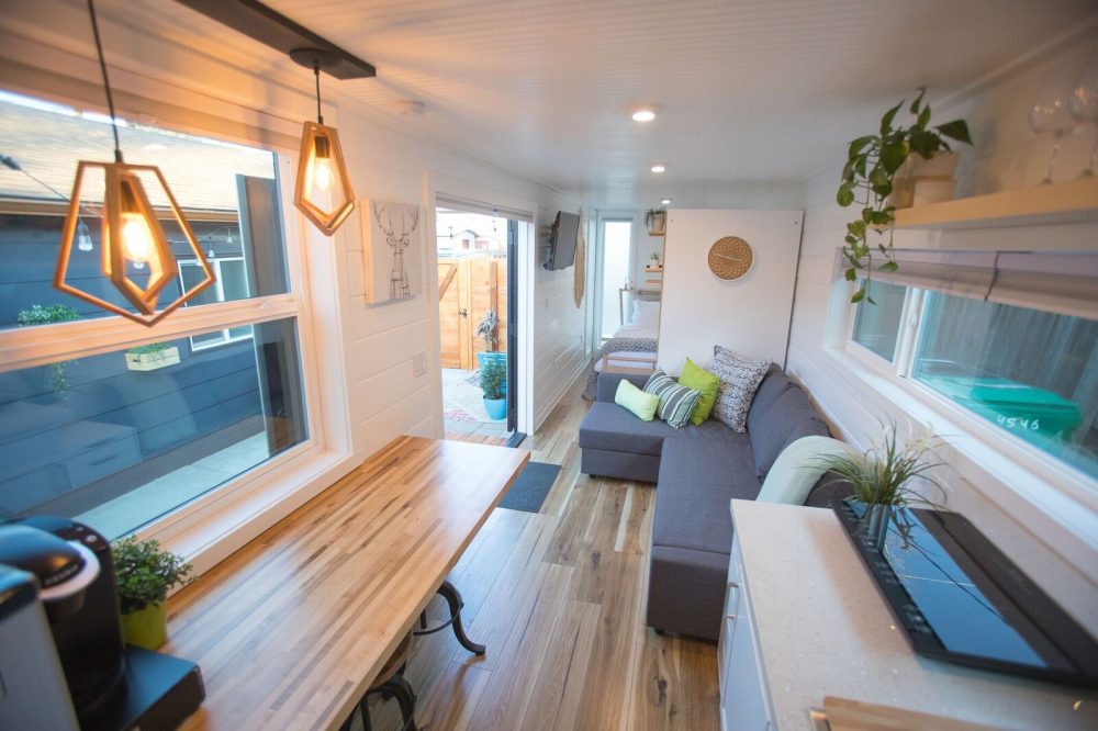 container home living room