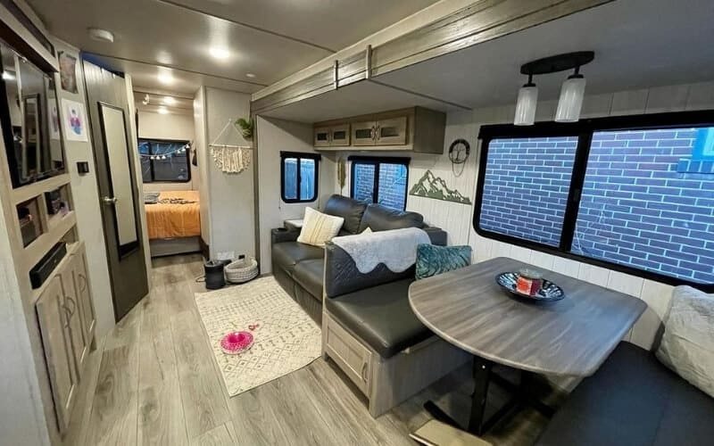 travel trailer wood paneling